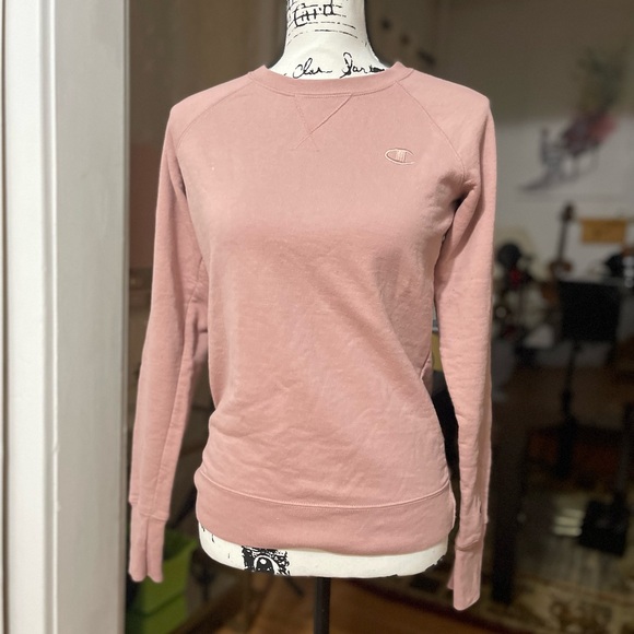 EUC Women’s Size X-Small Champion Powerblend Crewneck Sweatshirt With Logo Print - Picture 4 of 10